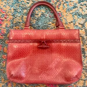 RELIC Burgundy Shoulder Bag With Gold Accents